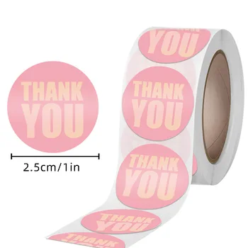 50-500 kom 1 inch Pink Hvala Naljepnice za Ispis Naljepnica Poklon Pakiranje Naljepnica Vjenčanje je Dan Rođenja Prijedlog Kancelarijski Naljepnice