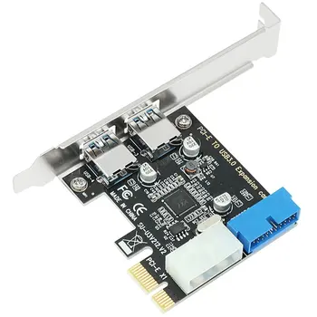 USB 3.0 Adapter kartice za proširenje PCI-E 2 USB3 porta.0 Hub Unutarnji 19pin 19 pinski konektor USB 3 za PCIE (PCI express kartica adaptera