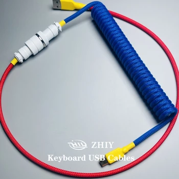ZHIY Novi Colorway Type-C, Mini Mirco NA USB, Prilagodljiv i Kabel Za Tipkovnicu Avionski Priključak Kabel Za Prijenos Podataka Priključak za Punjač Za Tipkovnicu